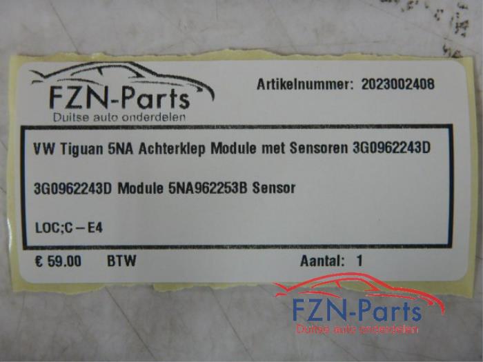VW Tiguan 5NA Achterklep Module met Sensoren