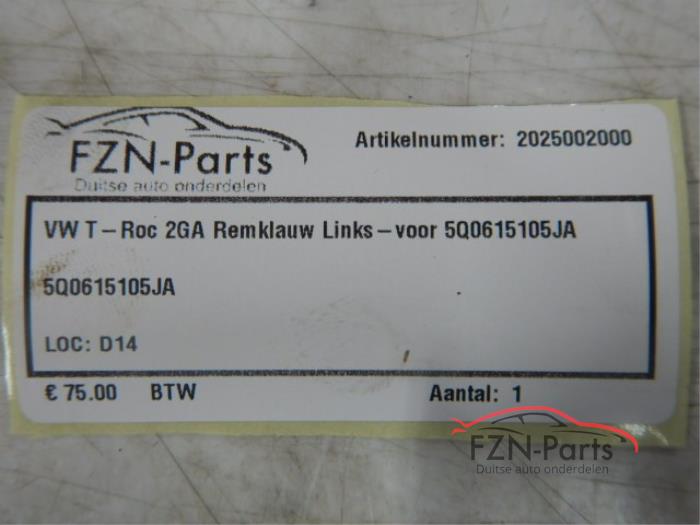 Remklauw (Tang) links-voor Volkswagen T-Roc (22732274)