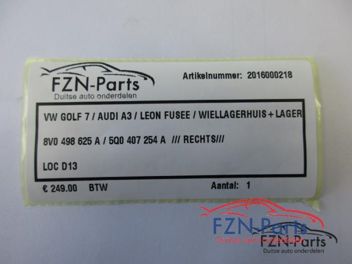 VW Golf 7 Fusee + Wiellager Rechts-Voor