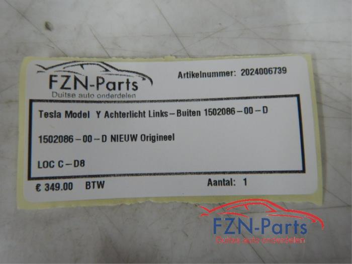 Achterlicht links Tesla Model Y (22724753)