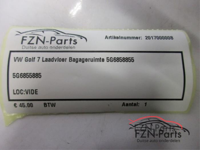VW Golf 7 Laadvloer Bagageruimte