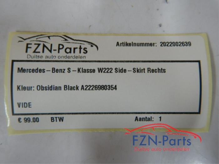 Zijskirt rechts Mercedes S-Klasse (22738639)