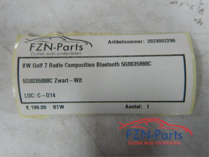 VW Golf 7 Radio Composition Bluetooth