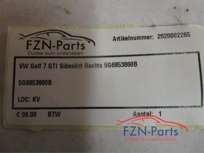 VW Golf 7 GTI GTD GTE Sideskirt Rechts