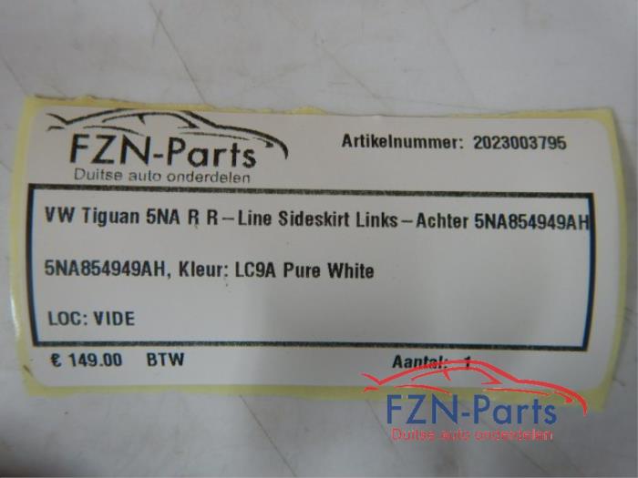 VW Tiguan 5NA R R-Line Sideskirt Links-achter
