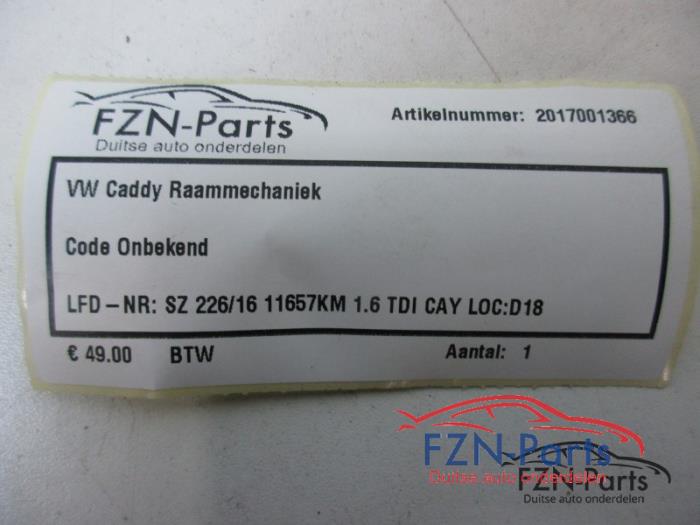 Ruitmechaniek 4Deurs rechts-voor Volkswagen Caddy (22742802)