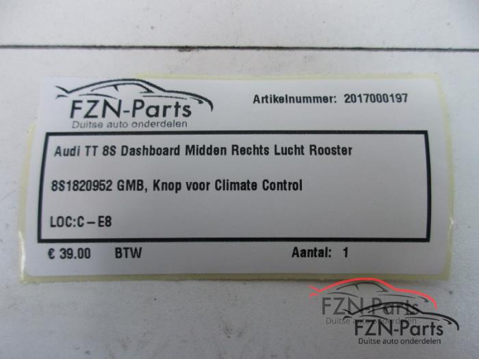 Luchtrooster Dashboard Audi TT (22735864)