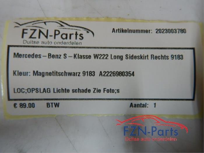 Zijskirt rechts Mercedes S-Klasse (22727806)