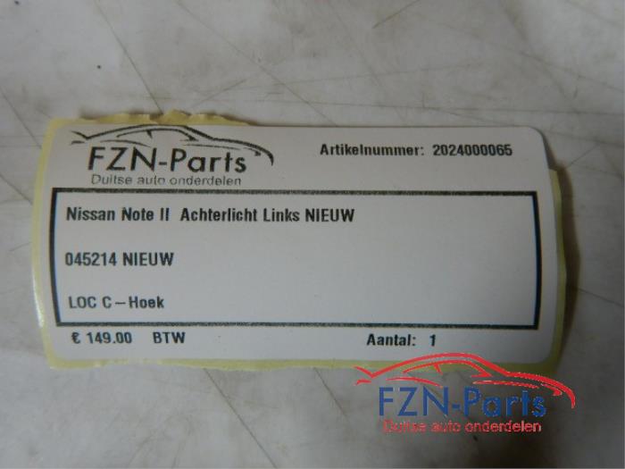 Nissan Note II Achterlicht Links NIEUW