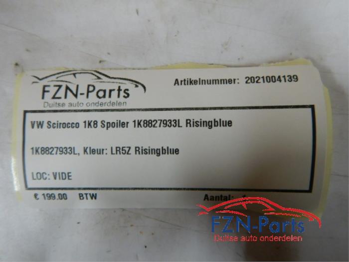 VW Scirocco Facelift R R-Line 1K8 Achterklepspoiler Spoiler