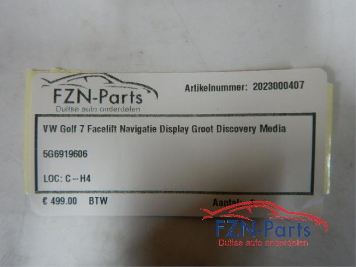 VW Golf 7 Facelift Navigatie Display Groot Discovery Media