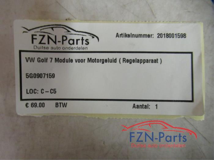 VW Golf 7 Module voor Motorgeluid ( Regelapparaat )