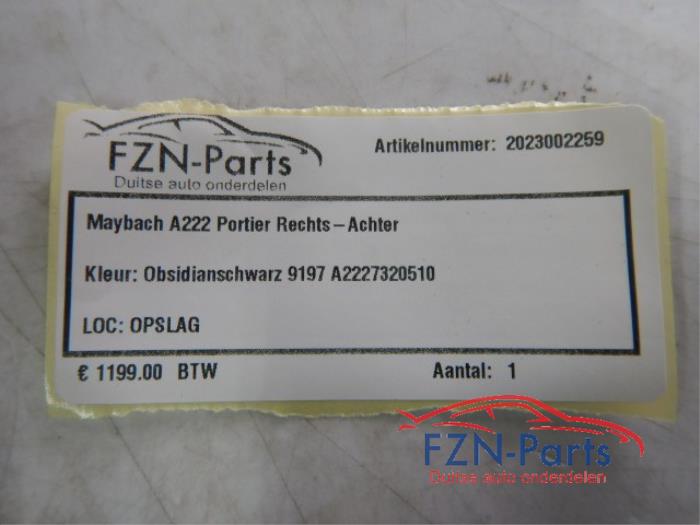Mercedes S-klasse Maybach A222 Portier Rechts-Achter