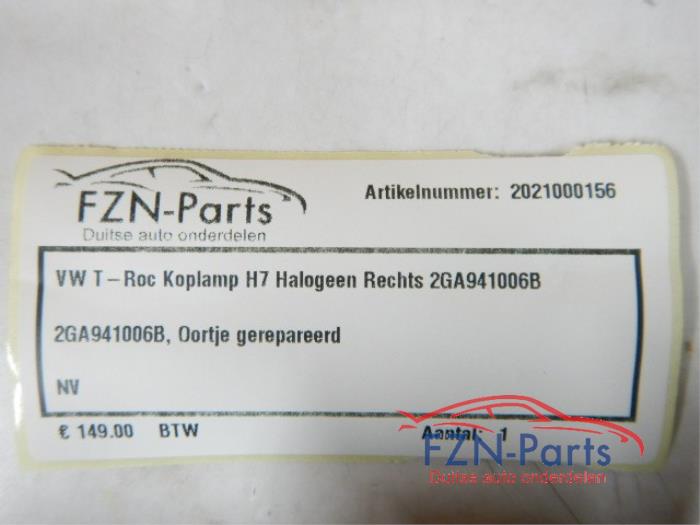 VW T-Roc Koplamp H7 Halogeen Rechts
