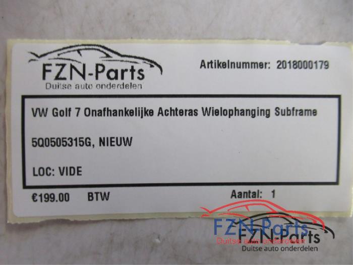 VW Golf 7 Onafhankelijke Achteras Wielophanging Subframe