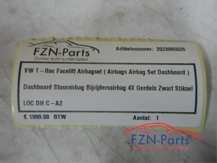 Airbag set + dashboard Volkswagen T-Roc (22727699)