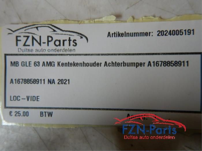 Mercedes-Benz GLE63 AMG Kentekenhouder achterbumper