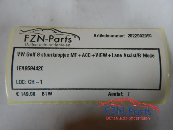 VW Golf 8 Stuurknopjes MF+ACC+VIEW+Lane Assist/R Mode