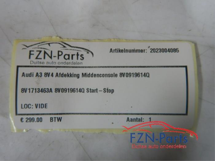 Audi A3 8V4 Afdekking Middenconsole