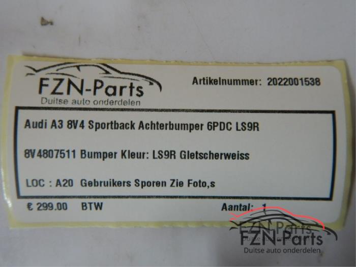Audi A3 8V4 Sportback Achterbumper 6PDC LS9R