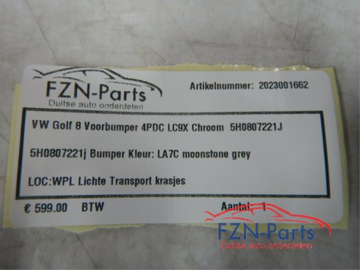 VW Golf 8 Voorbumper 4PDC LC9X Chroom