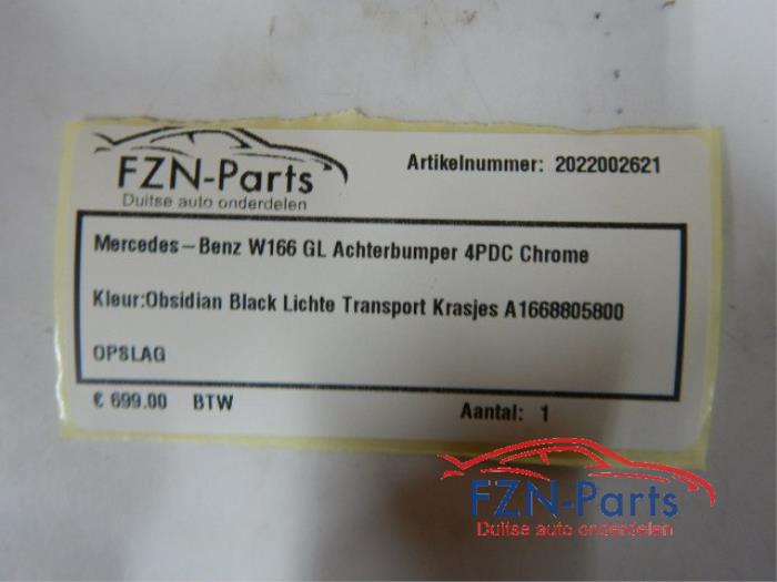 Mercedes-Benz W166 GL Achterbumper 4PDC Chrome Kleur: Obsidian Black Lichte Transport Krasjes