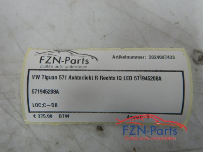 VW Tiguan 571 Achterlicht Rechts IQ-Led