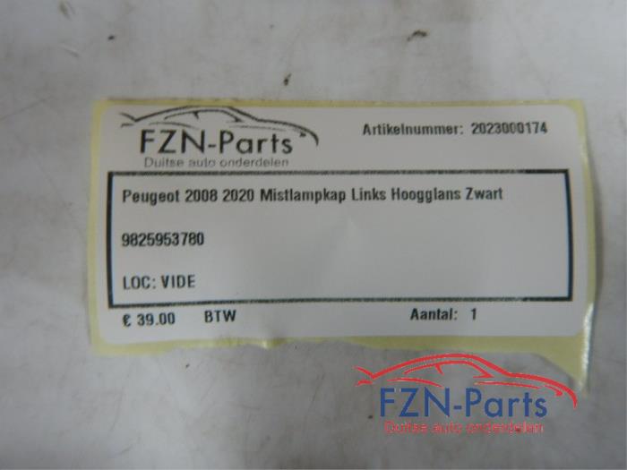 Peugeot 2008 2020 Mistlampkap Rechts Hoogglans Zwart