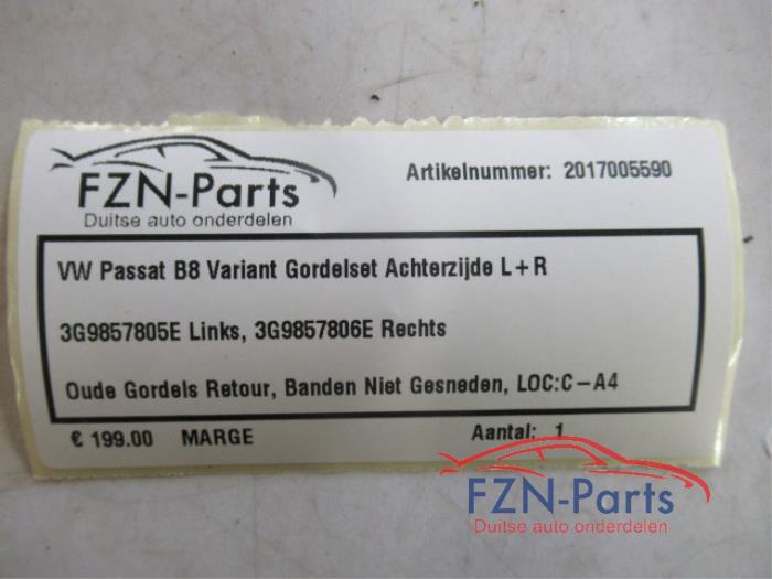 Veiligheidsgordel Set achter Volkswagen Passat (22742346)