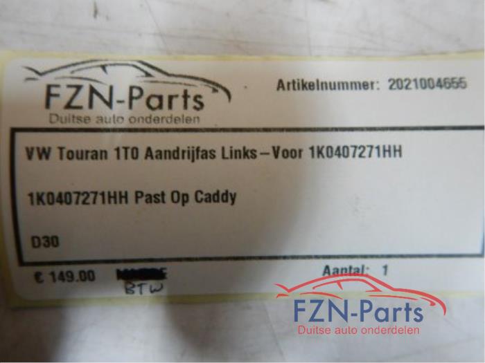 Aandrijfas links-voor Volkswagen Touran (22724965)