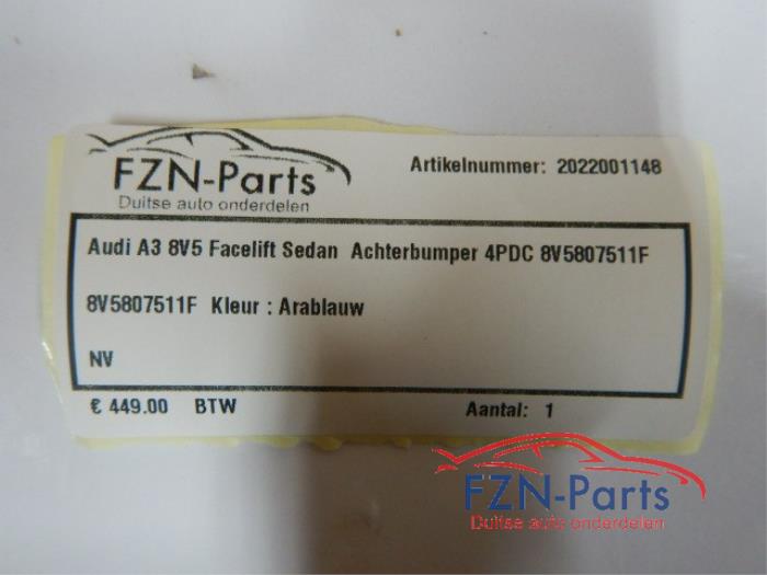 Audi A3 8V5 Facelift Sedan Achterbumper 4PDC