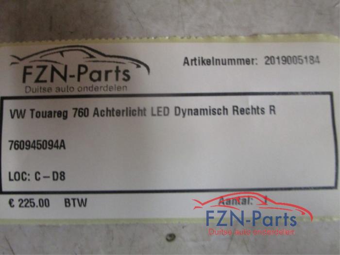Achterlicht rechts Volkswagen Touareg (22725521)