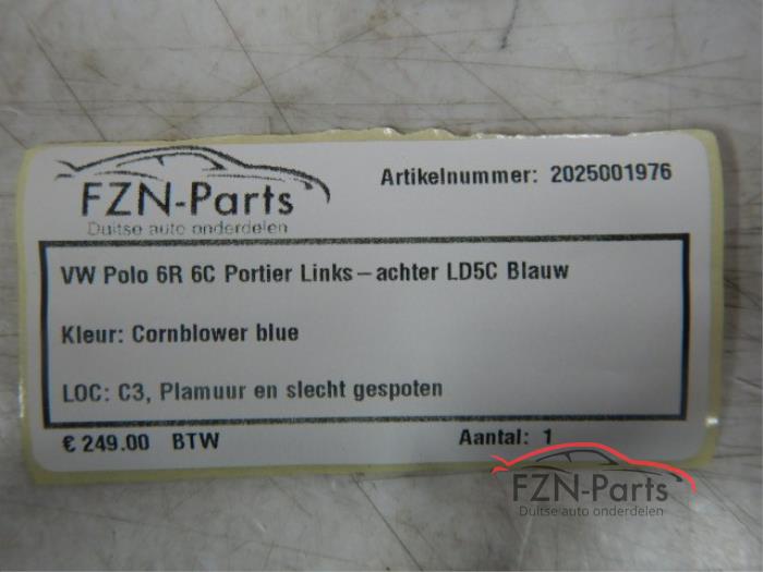 VW Polo 6R 6C Portier Links-achter LD5C