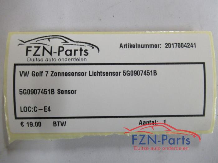 VW Golf 7 Zonnesensor Lichtsensor