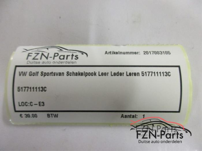 VW Golf Sportsvan Schakelpook Leer Leder Leren
