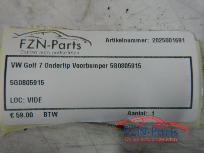 VW Golf 7 onderlip Voorbumper