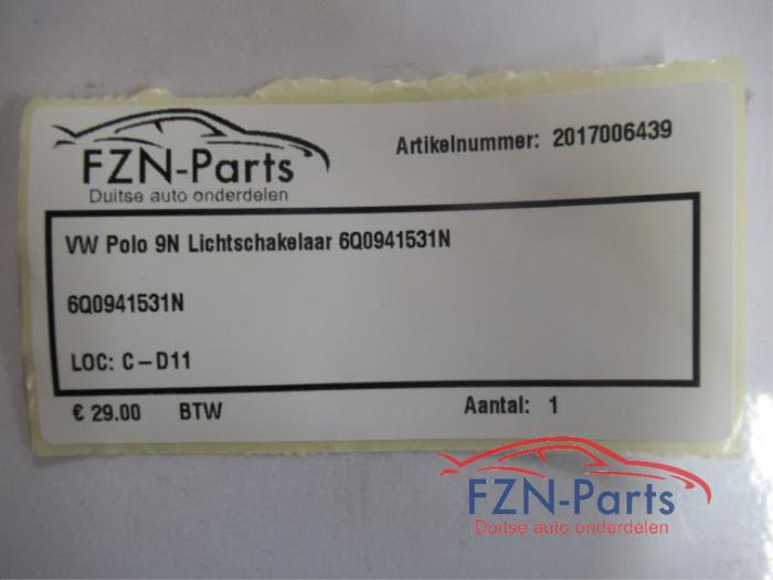 VW Polo 9N Lichtschakelaar