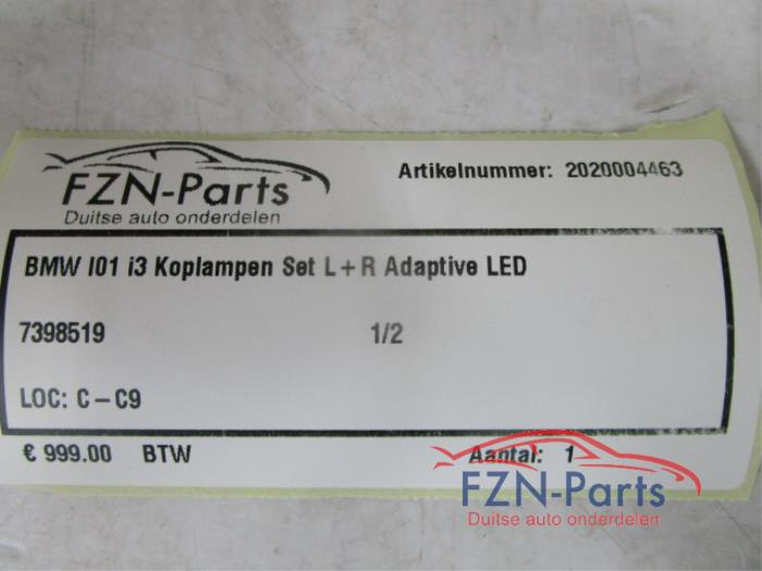 BMW I01 i3 pre facelift Koplampen Set L+R Adaptive LED