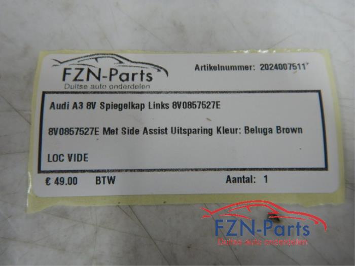 Audi A3 8V Spiegelkap Links