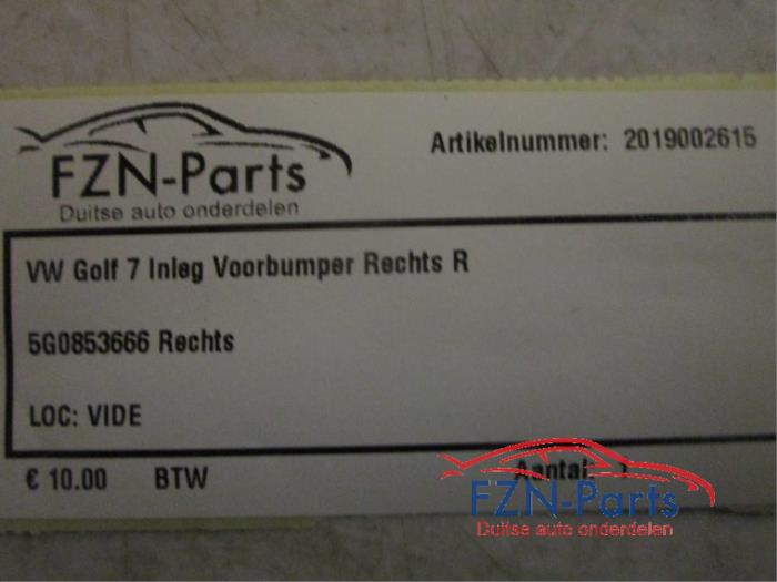 VW Golf 7 Inleg Voorbumper Rechts R