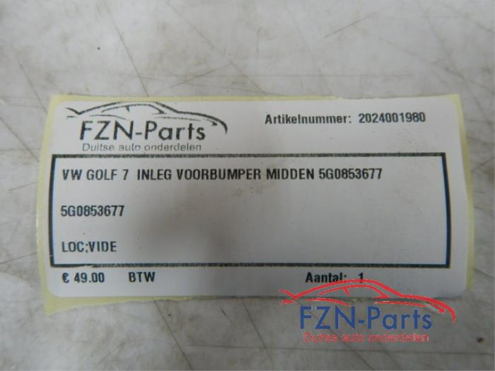 VW Golf 7 Inleg Voorbumper Midden