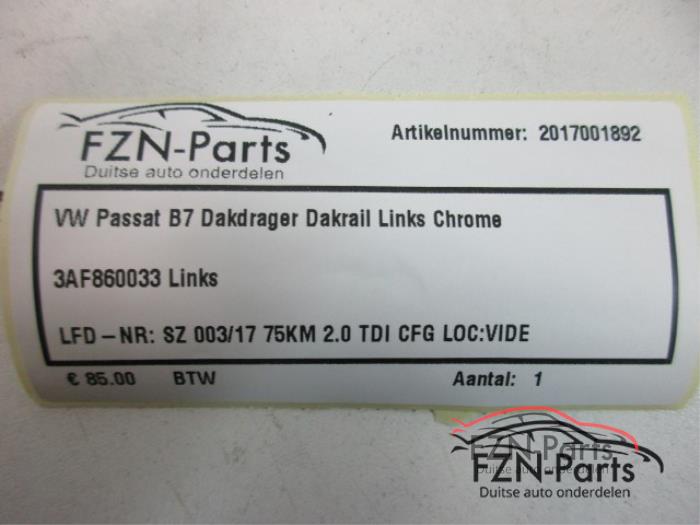 VW Passat B7 Dakdragers Dakrails Links Chrome