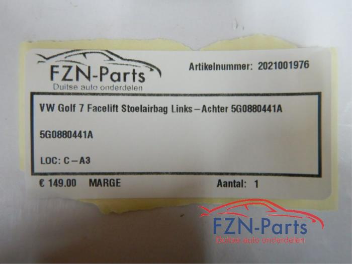VW Golf 7 Stoelairbag Links-achter
