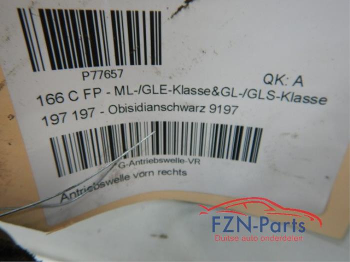 Mercedes-Benz W166 ML/GLE 4Matic Aandrijfas Rechts-voor