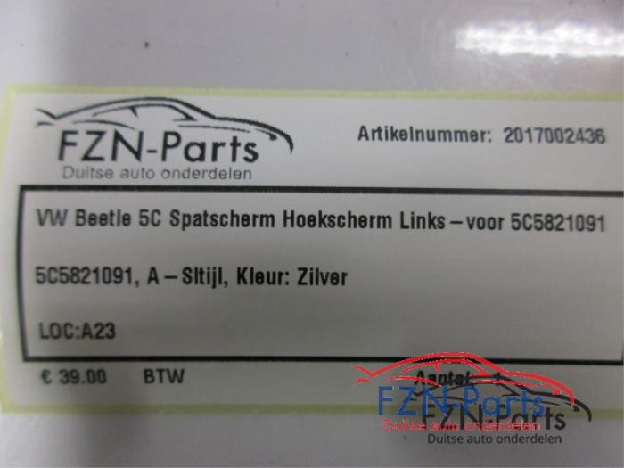 VW Beetle 5C Spatscherm Hoekscherm Links-voor