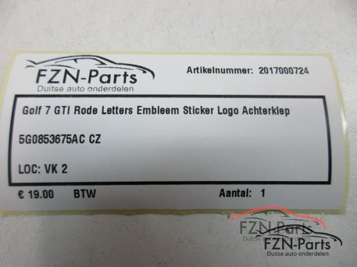 Embleem Volkswagen Golf (22729173)