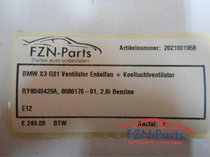 Kachel Ventilatiemotor BMW Diversen (22744548)