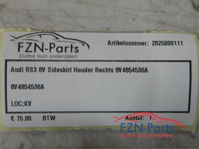 Audi RS3 8V Sideskirt Houder Rechts