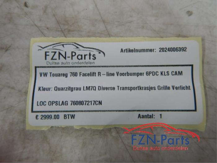VW Touareg 760 Facelift R-Line Voorbumper 6PDC KLS Camera LM7Q