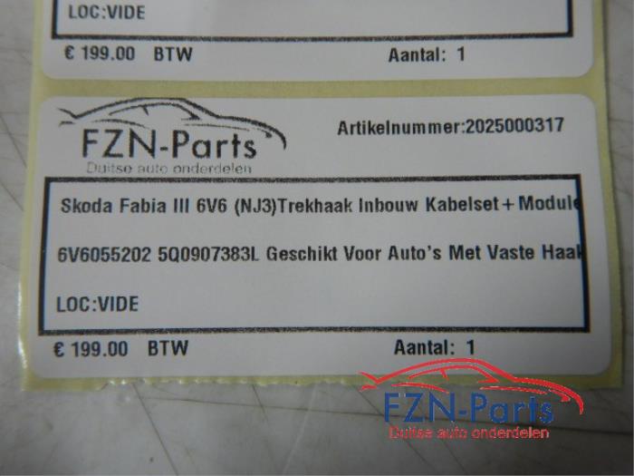 Trekhaak kabelset Skoda Fabia (22742688)